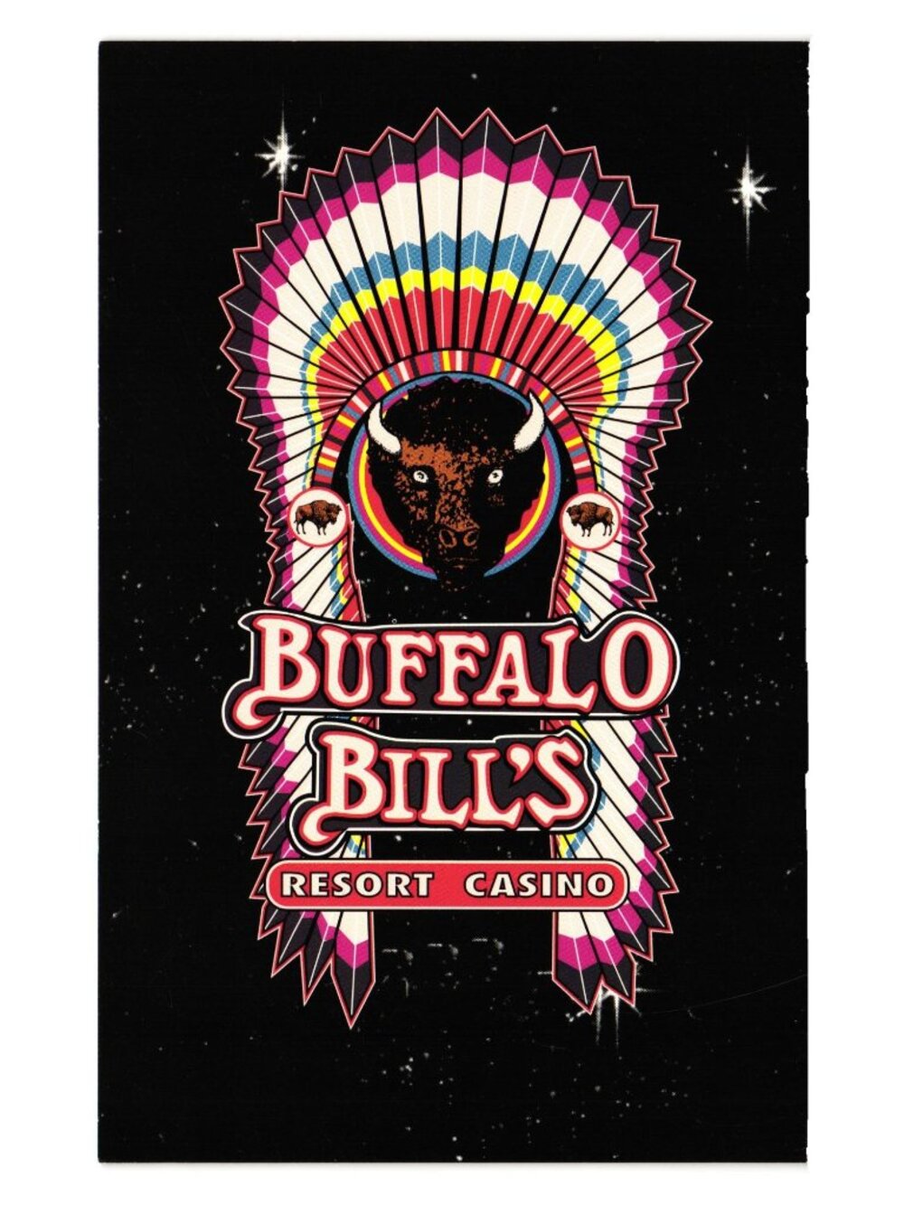 Buffalo Bills Resort Casino Vintage Souvenir Postcard Collectible Colorful Retro